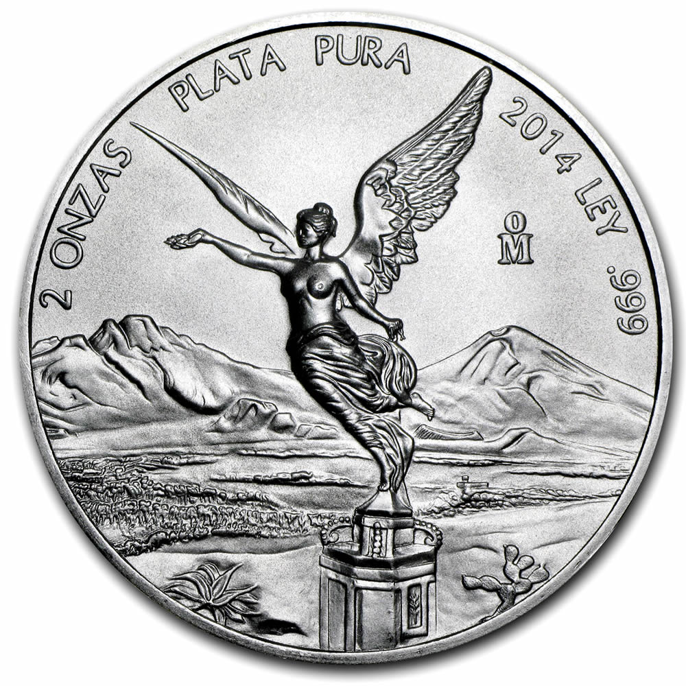 2014 1//2 oz Mexican Silver Libertad BU 23,000 Mintage