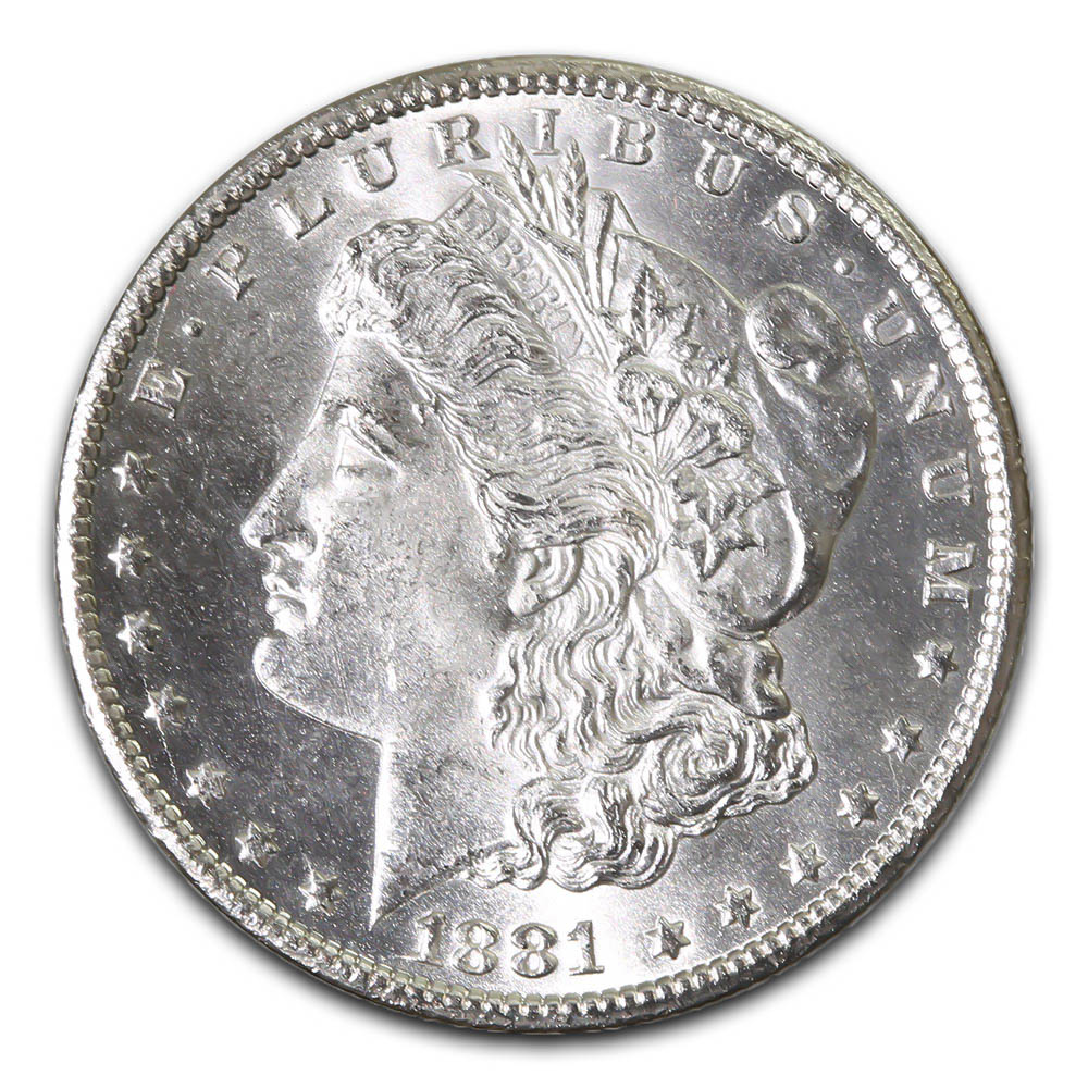 Morgan Silver Dollar Uncirculated 1881 Cc Golden Eagle Coins