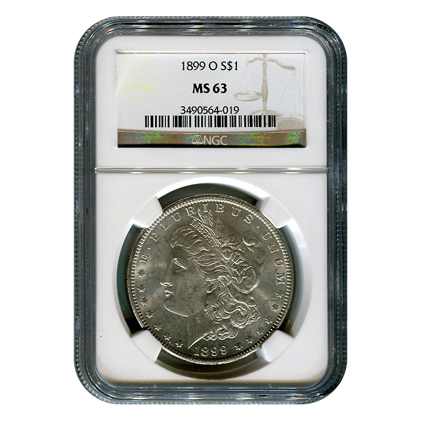 Certified Morgan Silver Dollar 1899-O MS63 NGC | Golden Eagle Coins