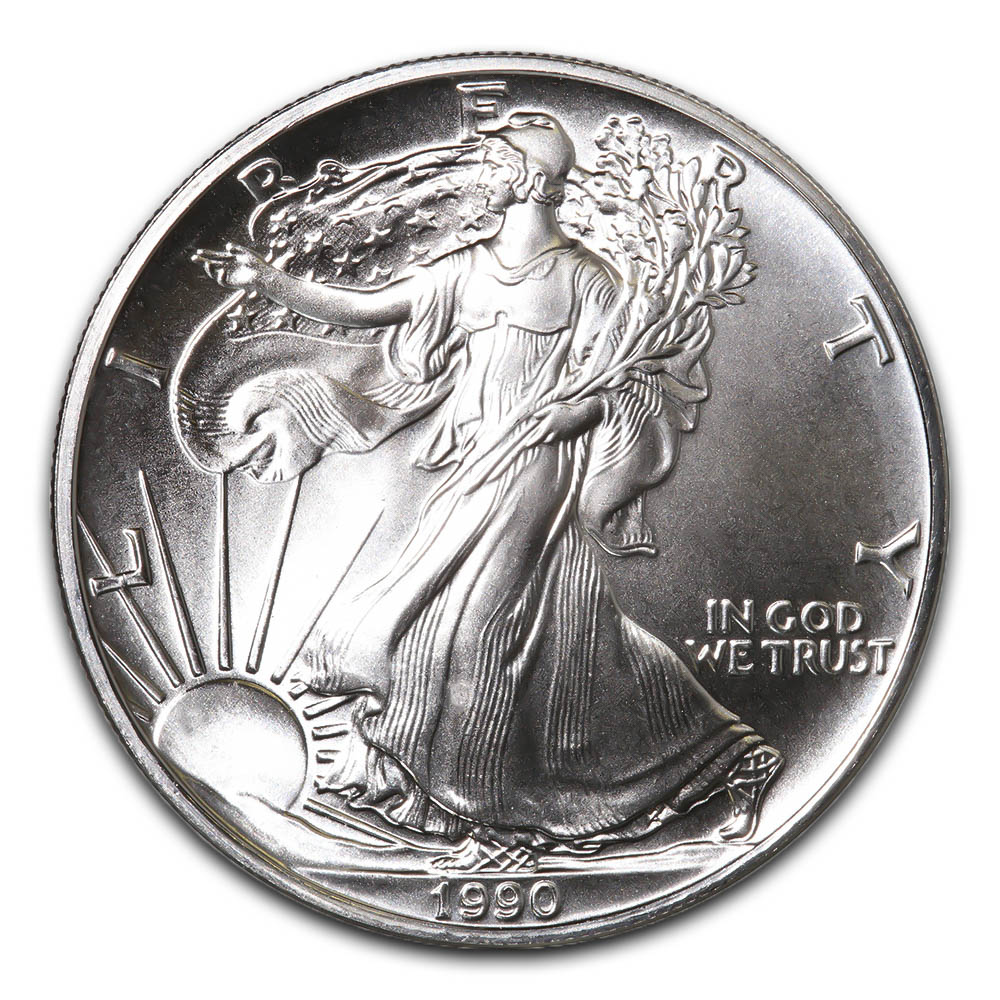 1990 American Silver Eagle $1 Brilliant Uncirculated 