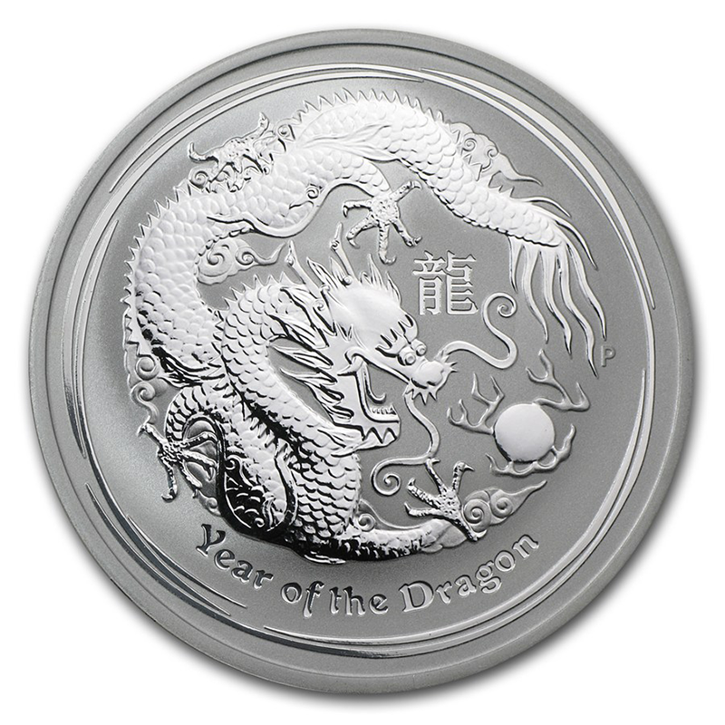 2012 Australia 1 oz Silver Lunar Dragon | Golden Eagle Coins