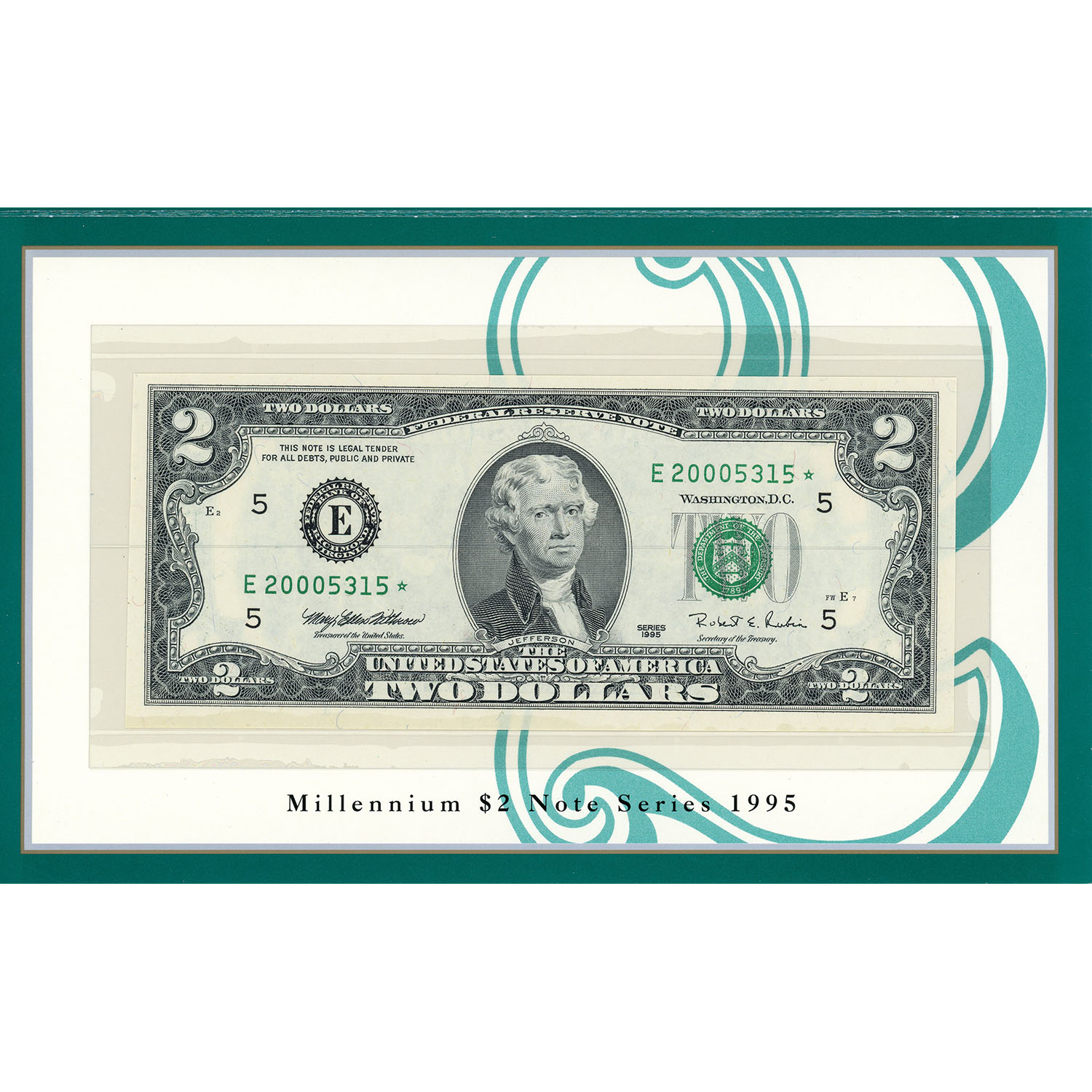 1995 $2 STAR Millenium Note Richmond VA 