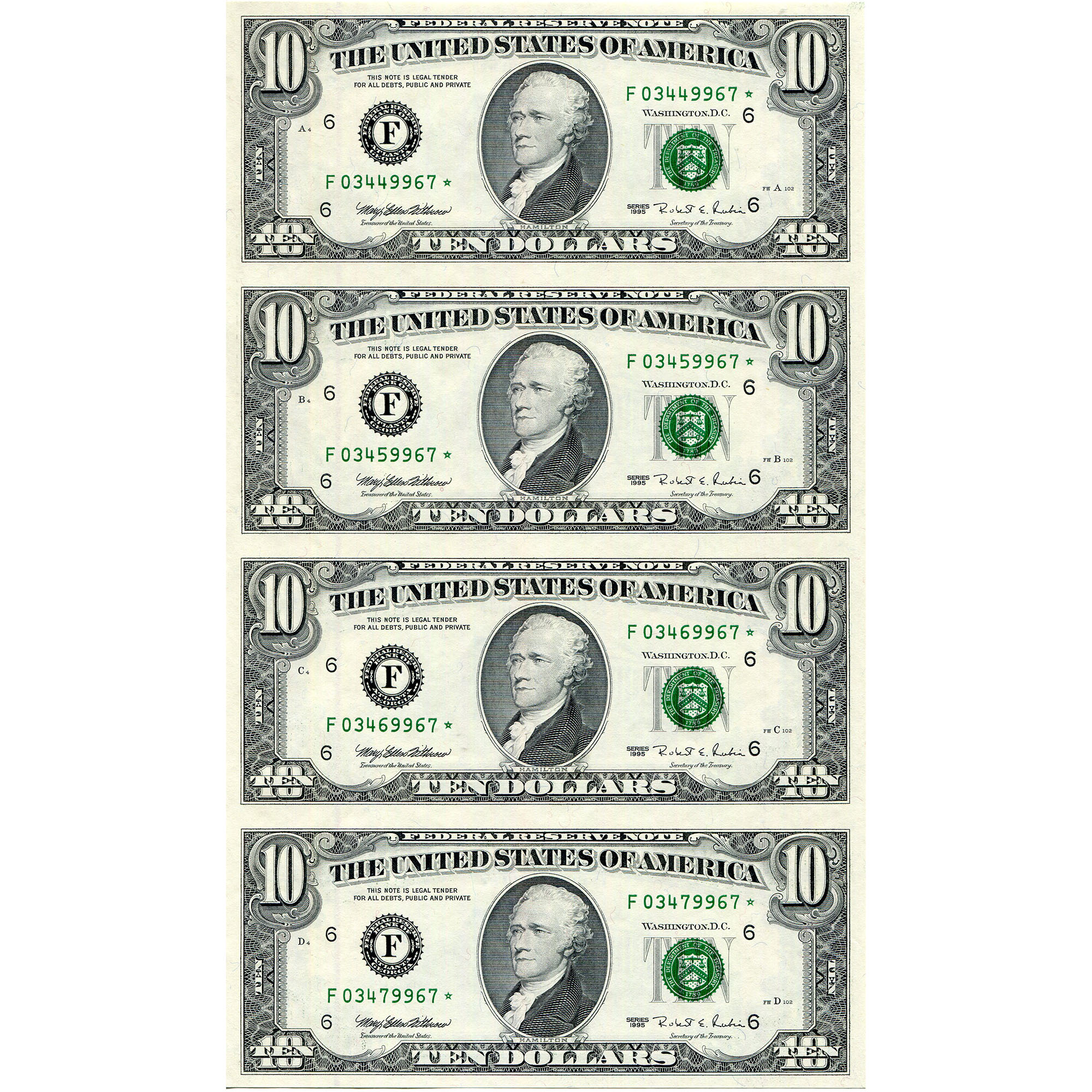 uncut currency sheet 4 x 10 1995 star unc golden eagle coins uncut money sheets