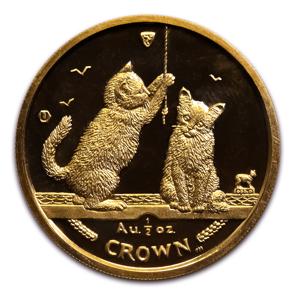 Isle of Man Gold Cat Half Ounce 2001 | Golden Eagle Coins