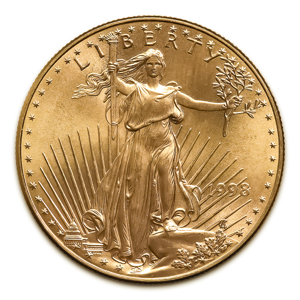 eagle american 1998 oz uncirculated coins golden 1oz goldeneaglecoin metal