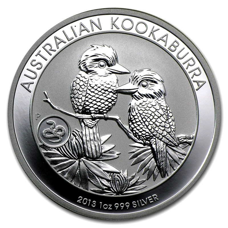 2013 Australian Kookaburra 1oz 999 Silver Dollar Coin