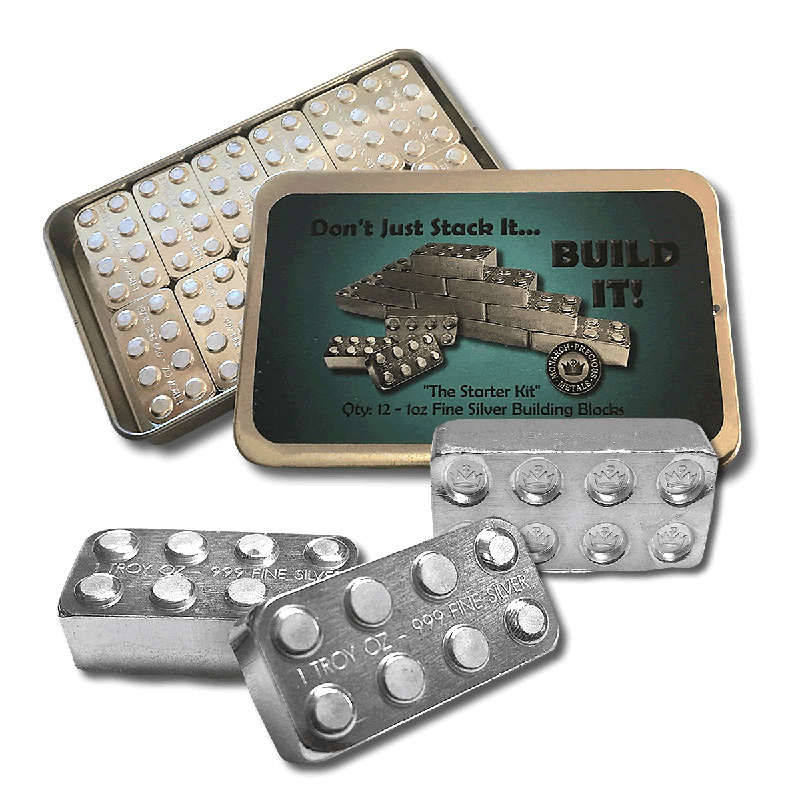 silver building blocks