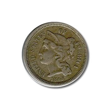 Three Cent Nickels VG-Fine