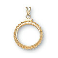 14kt Gold Bezels Rope