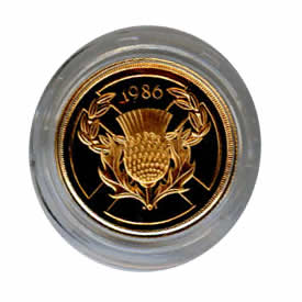 Great Britain 2lb Two Pound Proof Gold Coin Shield (weight .4708)