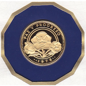 Panama 1978 100 balboa gold Proof Peace and Progress