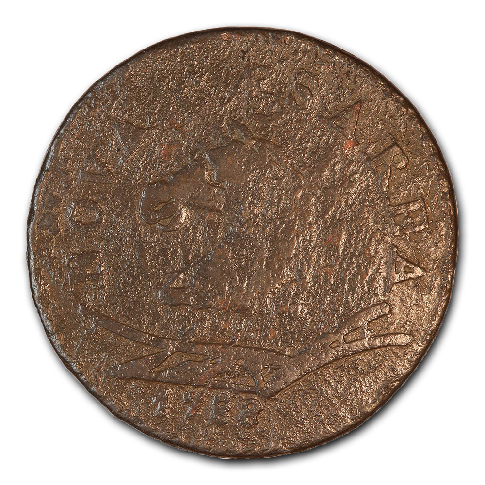 Colonial New Jersey Half Penny 1788 Horse Head Left VG Details Golden