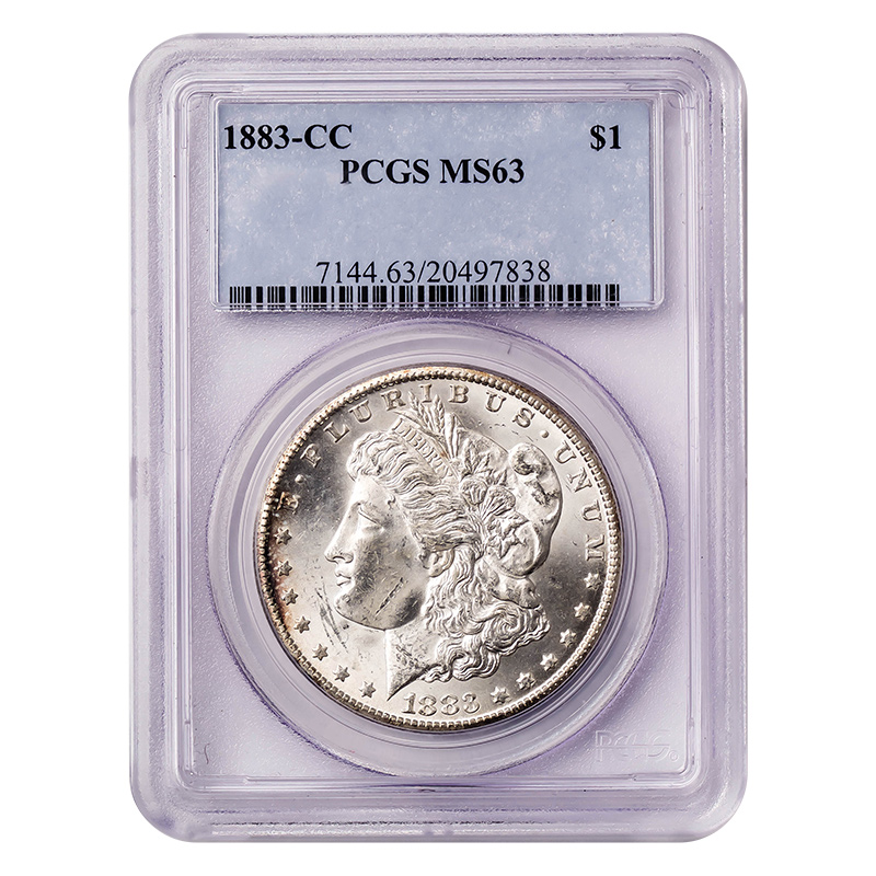 Certified Morgan Silver Dollar 1883-CC MS63 PCGS | Golden Eagle Coins