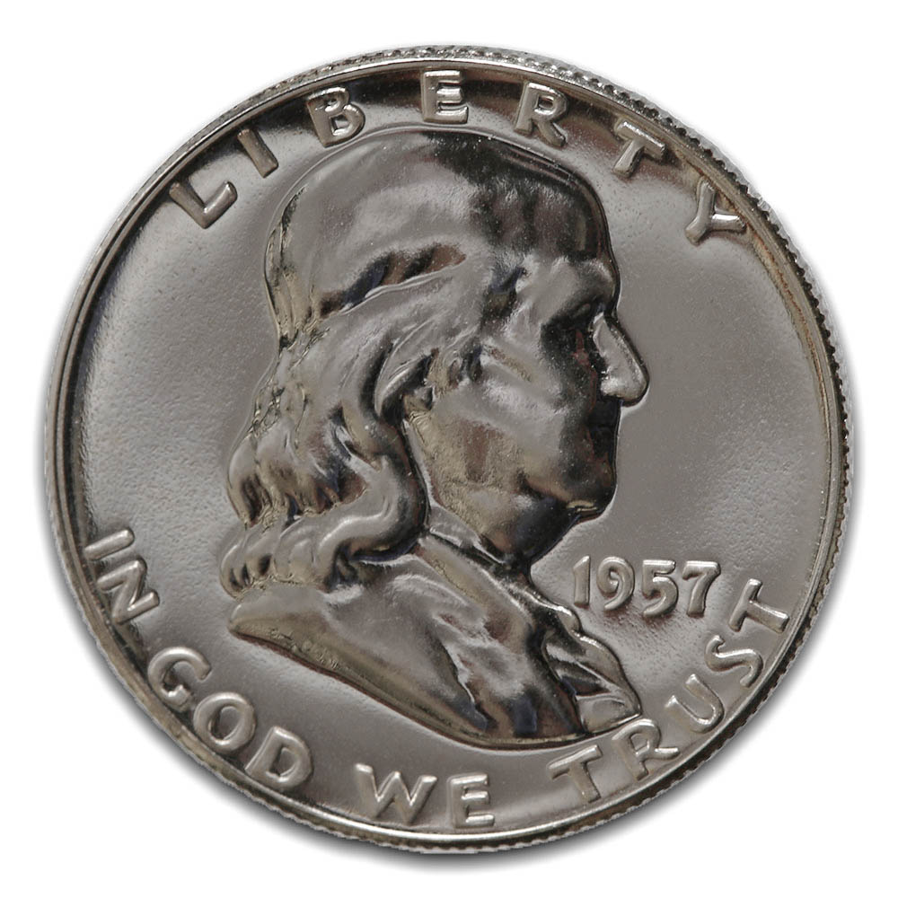 Proof Franklin Half Dollar 1957 Golden Eagle Coins