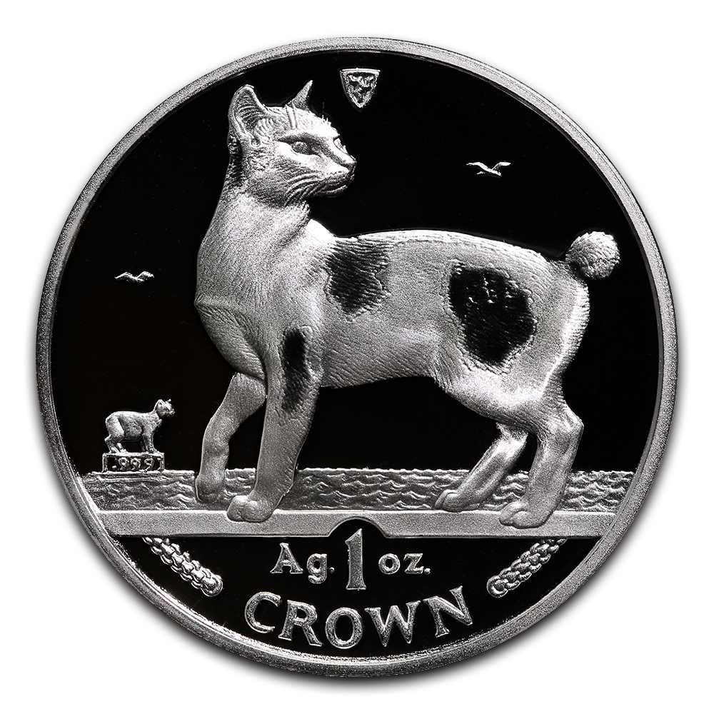 Isle of Man 1994 1 Crown Silver Proof Japanese Bobtail Cat ...