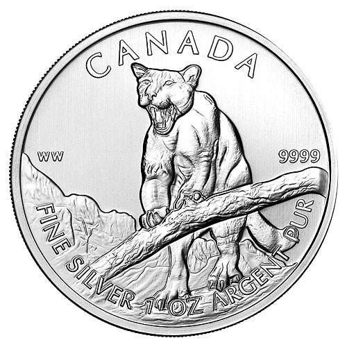Canadian Silver 1 oz Cougar 2012