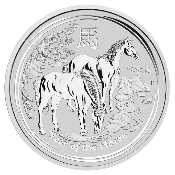 Australian Lunar Silver 1 oz Silver Series II 2014 Horse