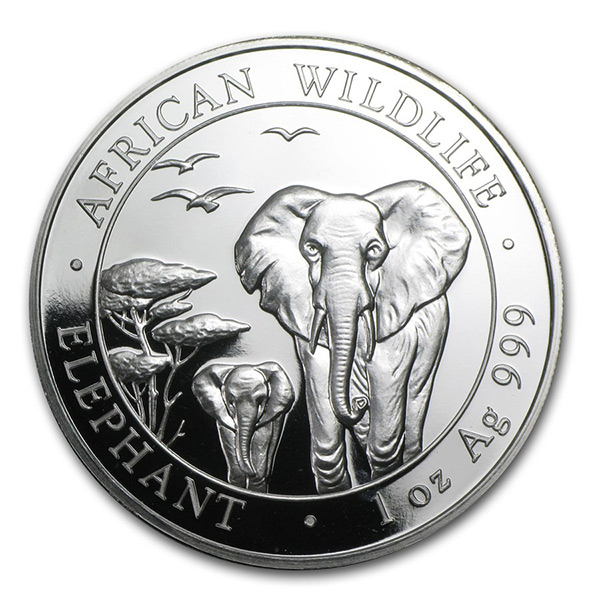 2015 Somalia 1 oz Silver Elephant Coin