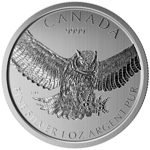 Canadian Birds of Prey Series 1 oz Great Horned Owl 2015