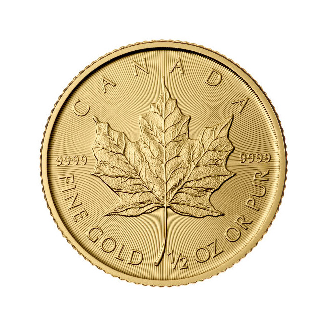 2016 1/2 oz Canadian Gold Maple Leaf Uncirculated