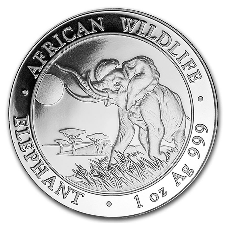 2016 Somalia 1 oz Silver Elephant Coin