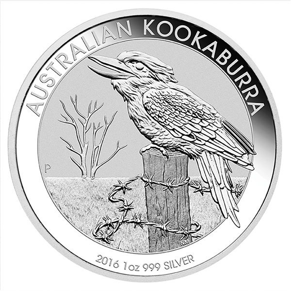 Obverse 2016 Australian Kookaburra 1 Oz Silver Coin