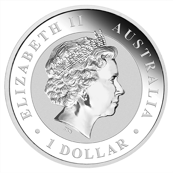 Reverse 2016 Australian Kookaburra 1 Oz Silver Coin