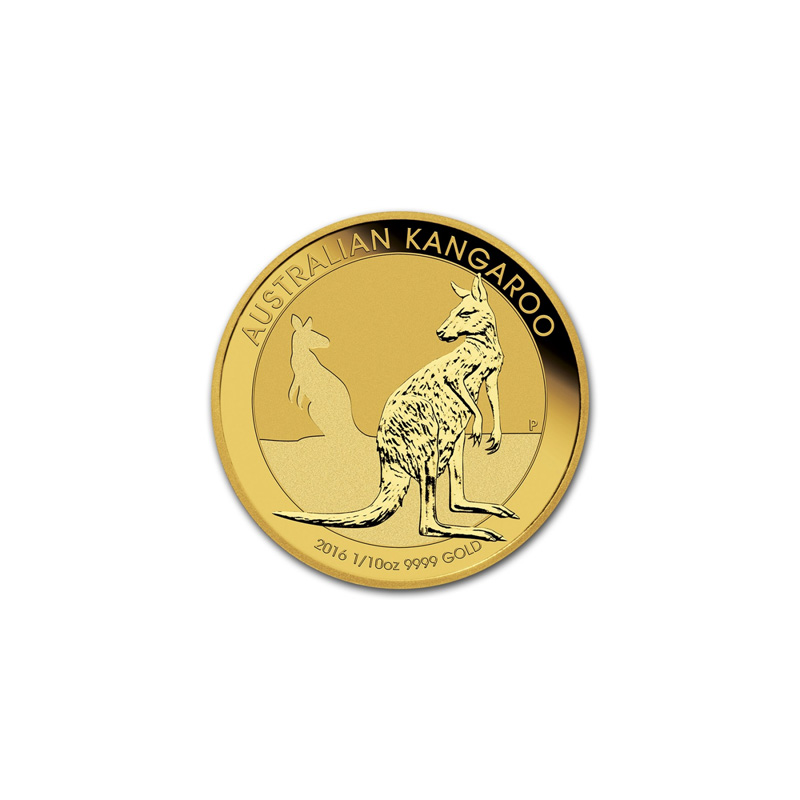 Obverse - 2016 Australia Gold Kangaroo 1/10 oz