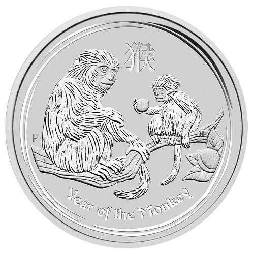 Australian Lunar Silver 1 oz Silver Series II 2016 Monkey