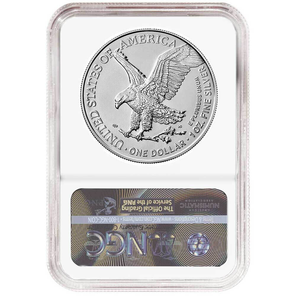 Certified Uncirculated Silver Eagle 2021 MS70 NGC Early Releases Type 2