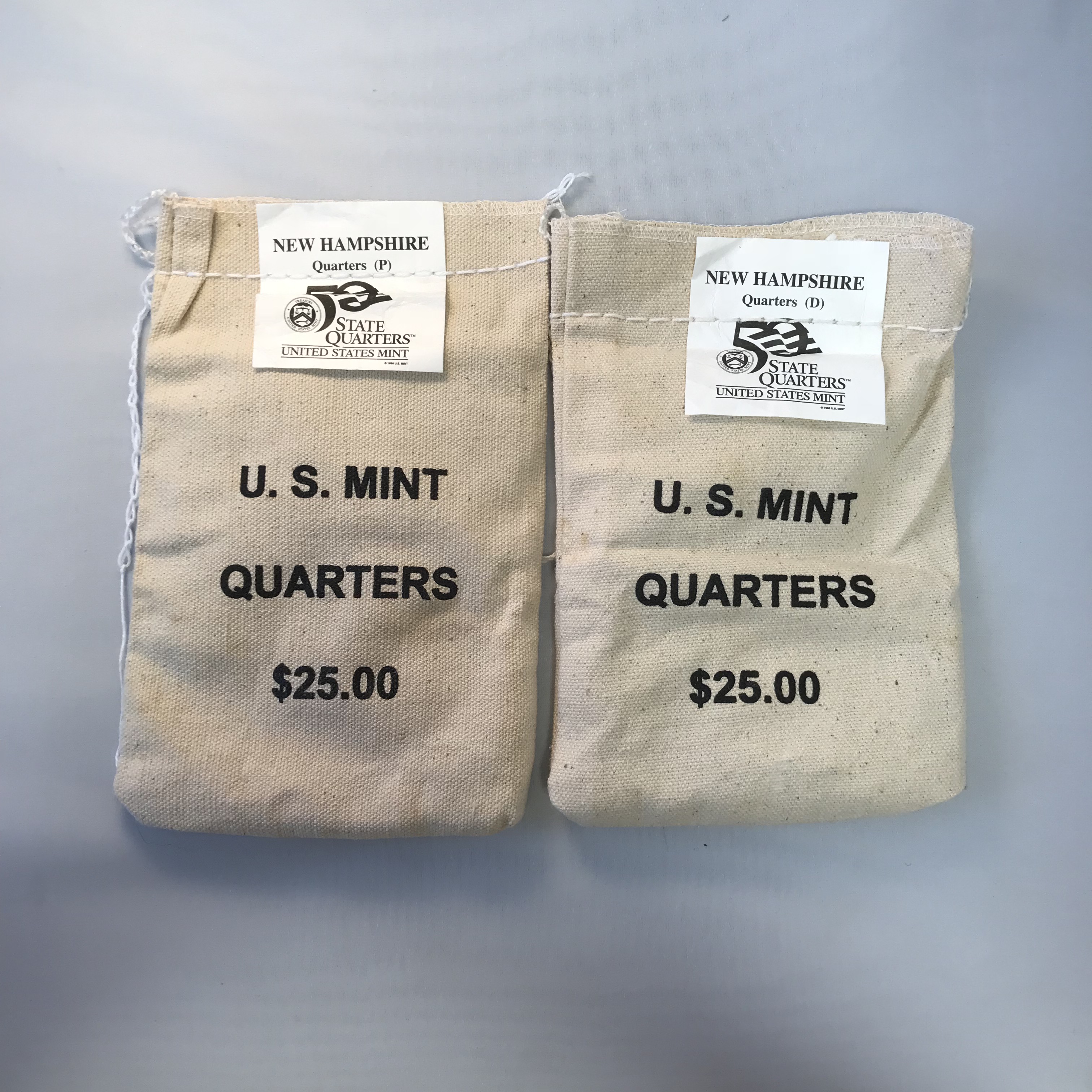 New Hampshire 25 Quarter Mint Bags Unopened 2000 P & D Golden Eagle