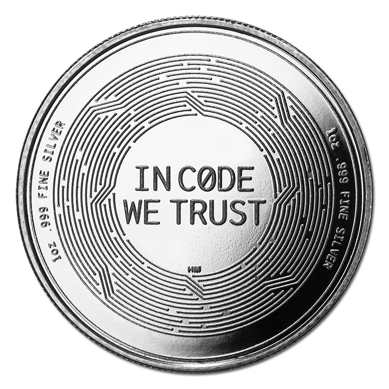 Bitcoin Silver Coin, BTC Bullion Round - Golden Eagle Coins