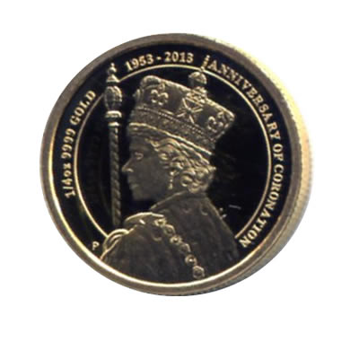 Australia $25 gold 2013 PF Coronation