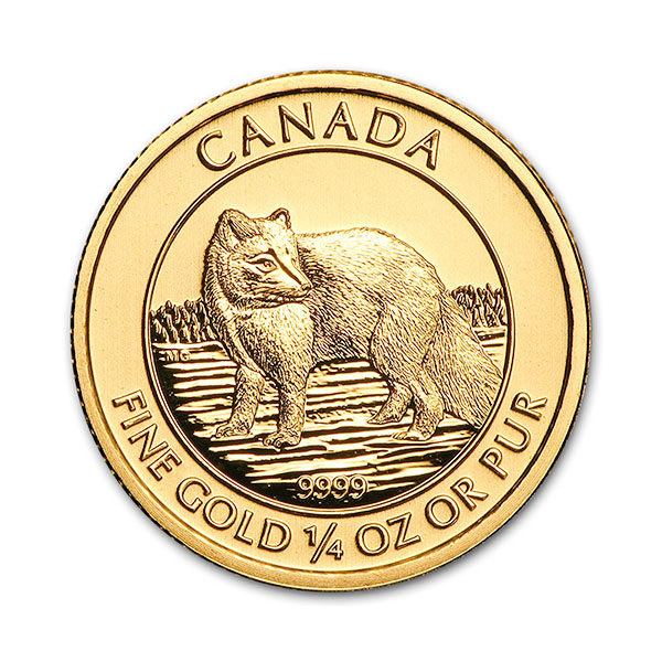 Canada $10 Quarter Ounce Gold Arctic Fox BU