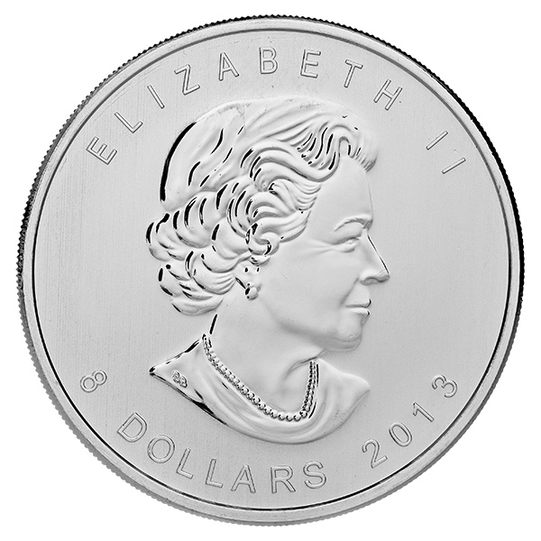 2013 Canadian Silver $8 Polar Bear 1.5 Ounces